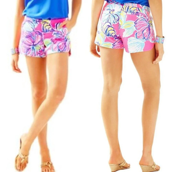 Lilly Pulitzer Adie Swept By the Tides Floral Print Short/Multicolor 21697 - Picture 2 of 10